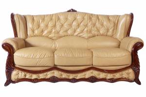 Кожаный диван Victoria трехместный, цвет 86# 