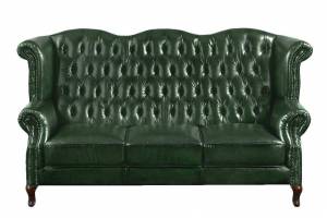 Кожаный диван В-273 трехместный без механизма, цвет 09#