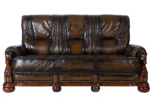 Кожаный диван Caesar трехместный, цвет 50#