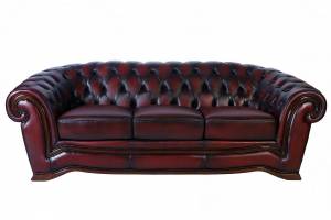 Кожаный диван Charles трехместный, цвет 10#