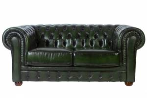 Кожаный диван Chester двухместный с механизмом, цвет 09#