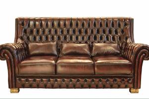Кожаный диван DCS 9005 трехместный без механизма