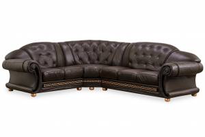 Кожаный угловой диван Versace, цвет 37#