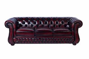 Кожаный диван Karen трехместный без механизма, цвет 10#
