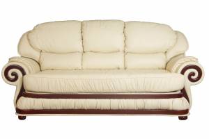 Кожаный диван Swirl трехместный, цвет 22#