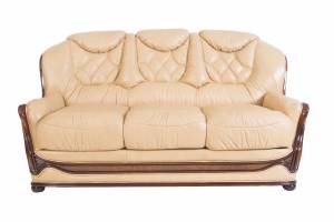 Кожаный диван Maria трехместный (с механизмом), цвет 86#