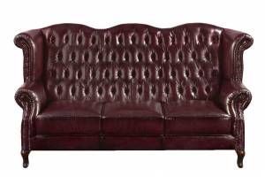 Кожаный диван В-273 трехместный, цвет 10#