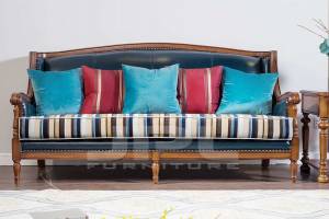 Кожаный диван трехместный 96-602В