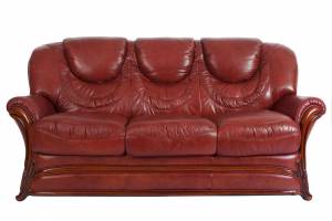 Кожаный диван Anna трехместный, цвет 88# 