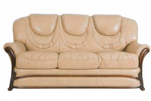 Кожаный диван ANNA трехместный (с механизмом), цвет 86#