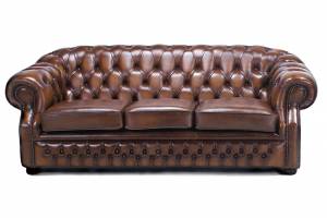 Кожаный диван Paul трёхместный, цвет #50