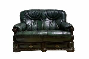 Кожаный диван Oakman двухместный, цвет 09# 