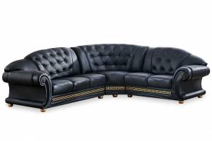 Кожаный угловой диван Versace, цвет 19#