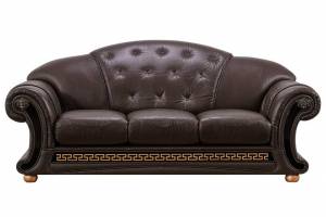 Кожаный диван Versace трёхместный, цвет 37#