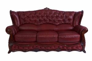 Кожаный диван Victoria трехместный, цвет 88# 